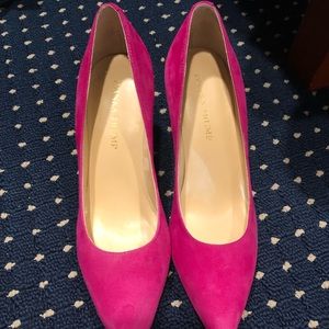 Ivanka trump suede pink high heel
